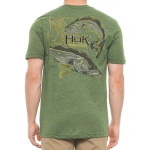 NWT Sz. M Huk Fishing K.C. Scott Snook City Green T Shirt
